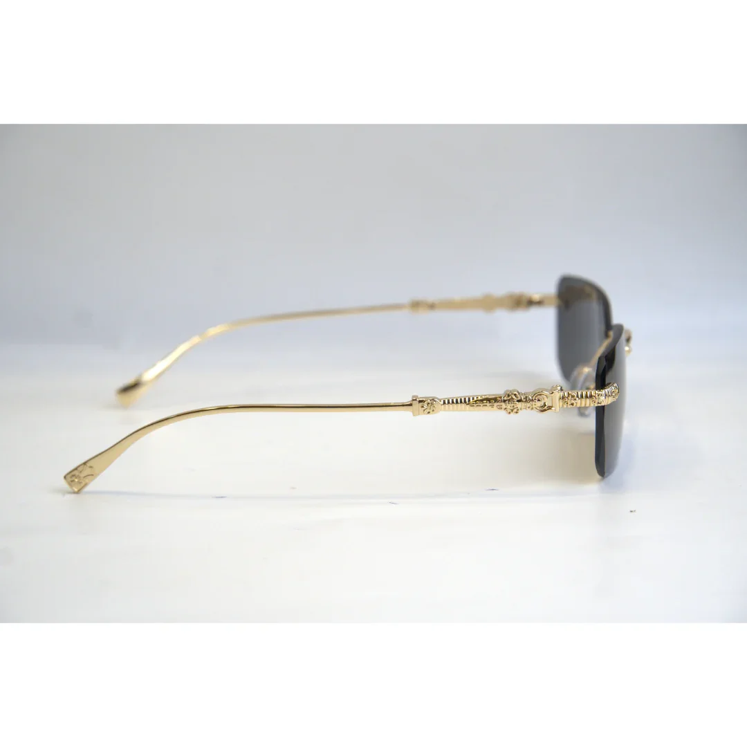 ALEX - 23101 - Metal - Golden - Rimless - Rectangle - Sunglasses - XSHADES Eyewear - Image 6
