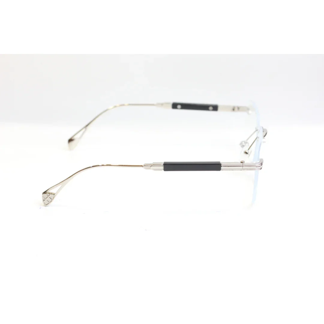 ARTIC - 23210 - Black - Silver - Metal - Rimless - Rectangle - Optics - XSHADES Eyewear - Image 3