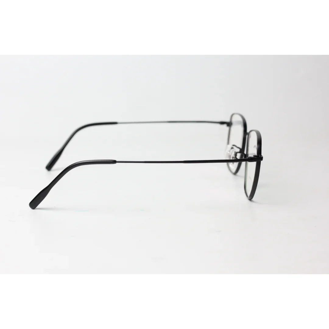 Boxidun - 1517 - Metal - Black - Retro - Square - Round - Optics - Eyewear - Image 3