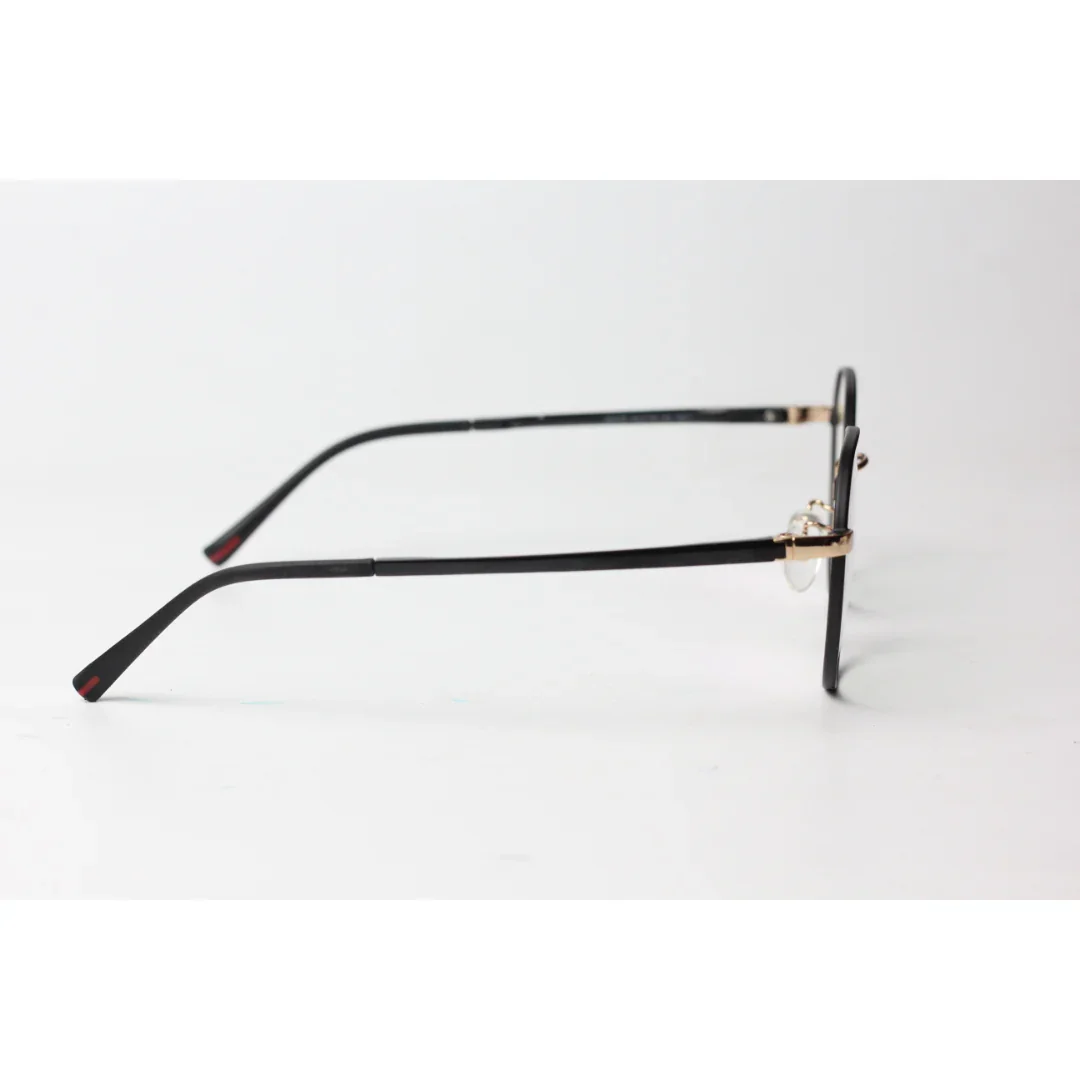 Boxidun - 1515 - Metal - Black - Golden - Round - Optics - Eyewear - Image 3