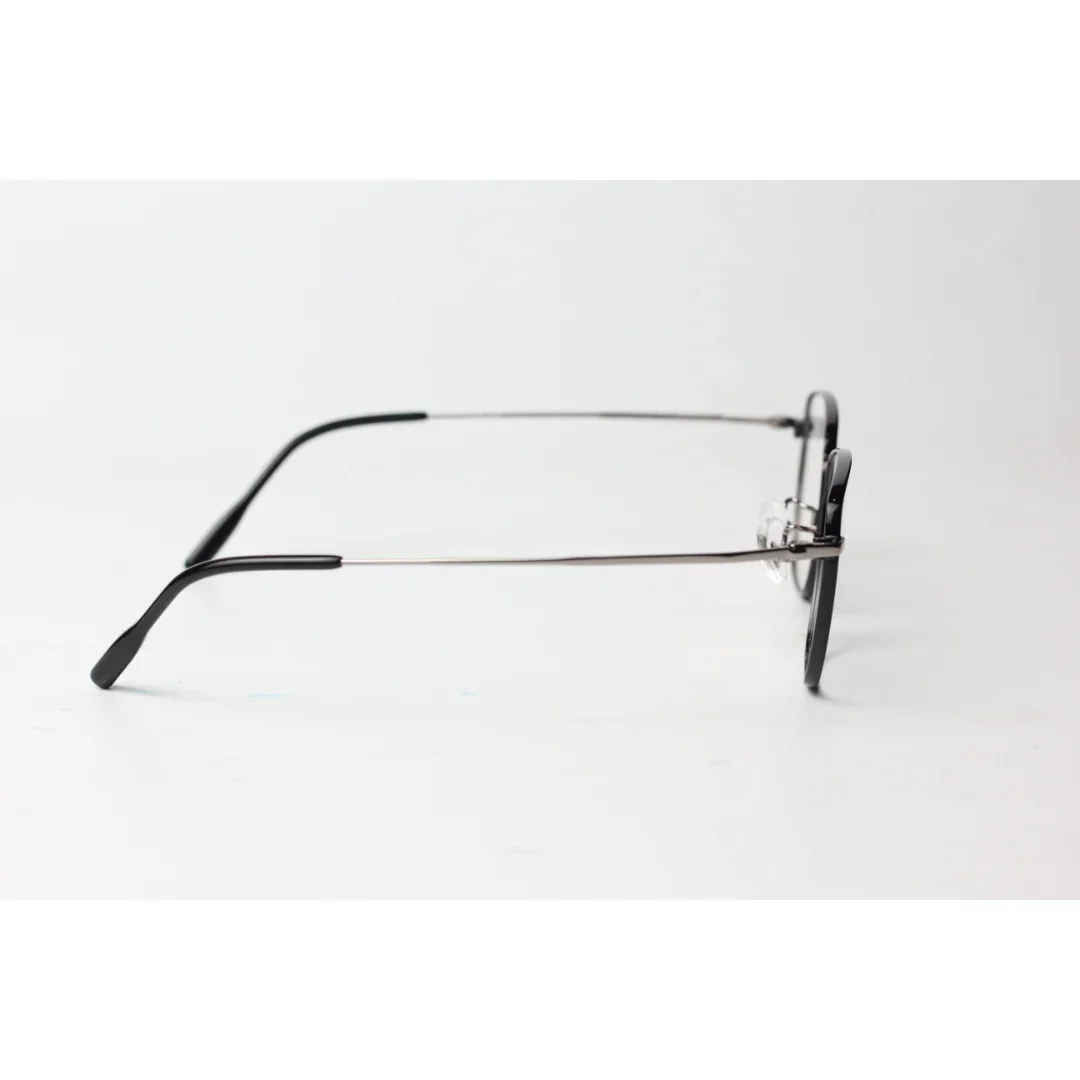 Boxidun - 1517 - Metal - Black - Silver - Retro - Square - Round - Optics - Eyewear - Image 3