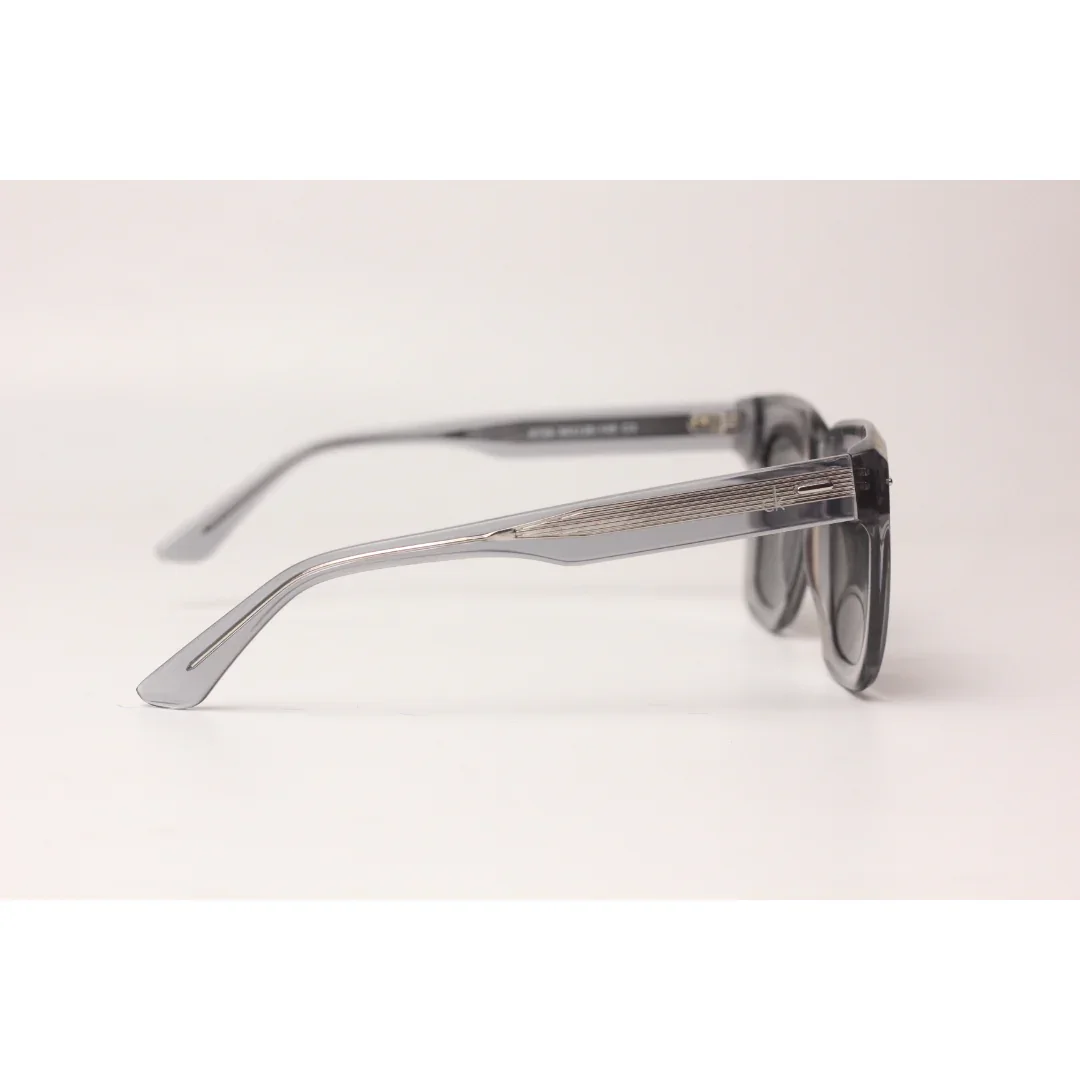 Calvin Klein - Polarized - Transparent Gray - Acetate - Square - Premium Sunglasses - Eyewear - Image 3