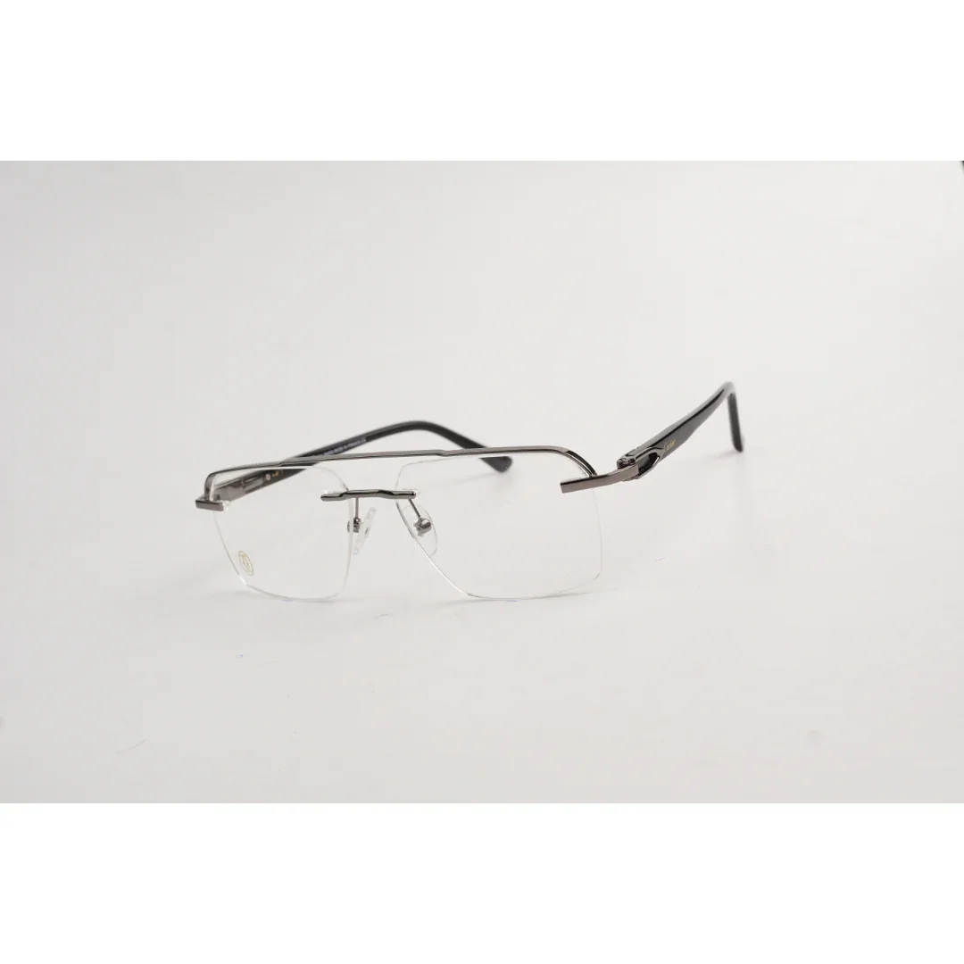 Cartier - 120305J - Double Bridge - Rimless - Metal - Rectangle - Premium Optics - Eyewear - Image 4