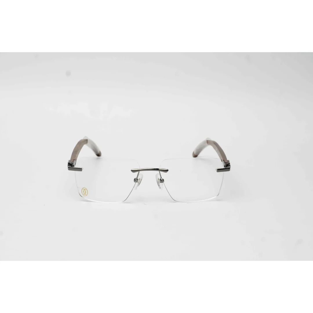 Cartier - 120637J - Wooden - Rimless - Metal - Rectangle - Premium Optics - Eyewear - Image 2