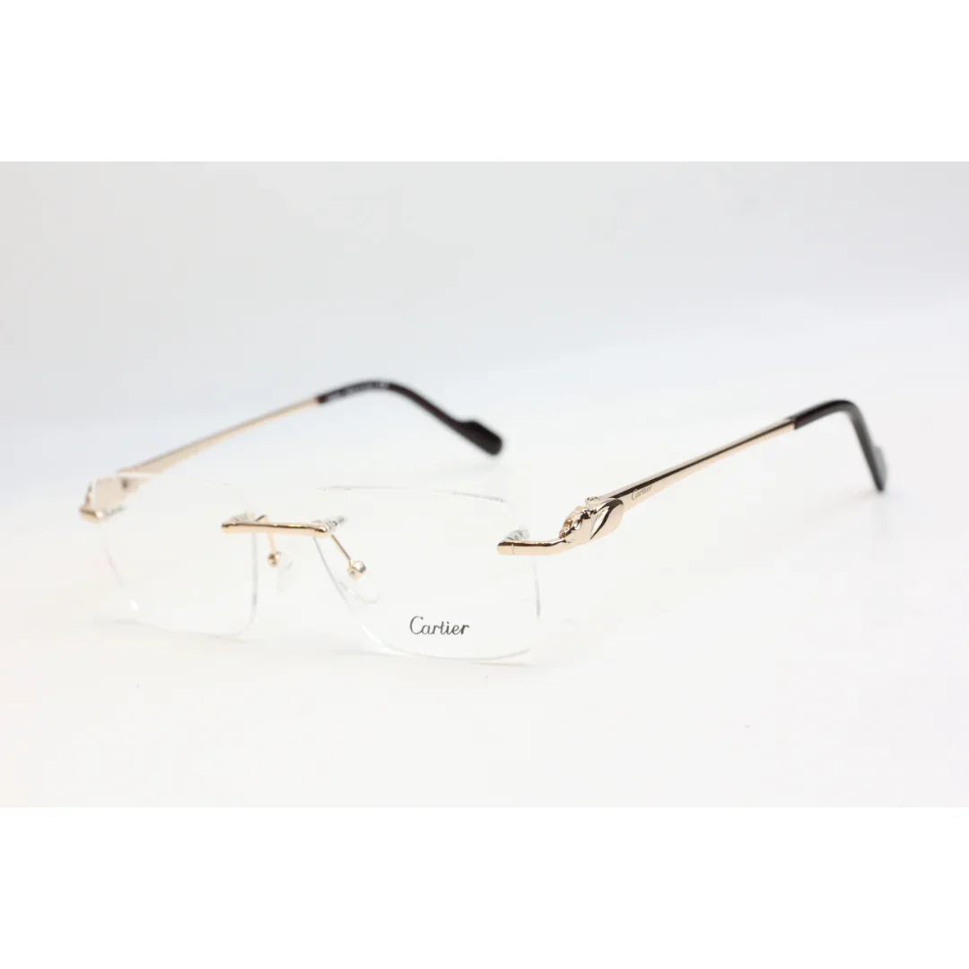 Cartier - 25664 - Rimless - Metal - Rectangle - Premium Optics - Eyewear - Image 5