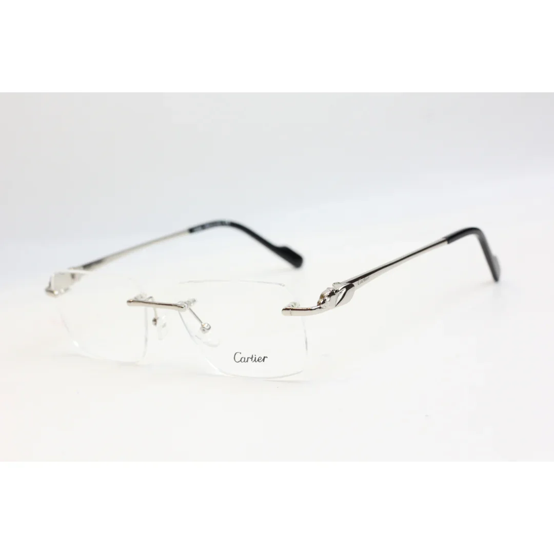 Cartier - 25664 - Rimless - Metal - Rectangle - Premium Optics - Eyewear - Image 7