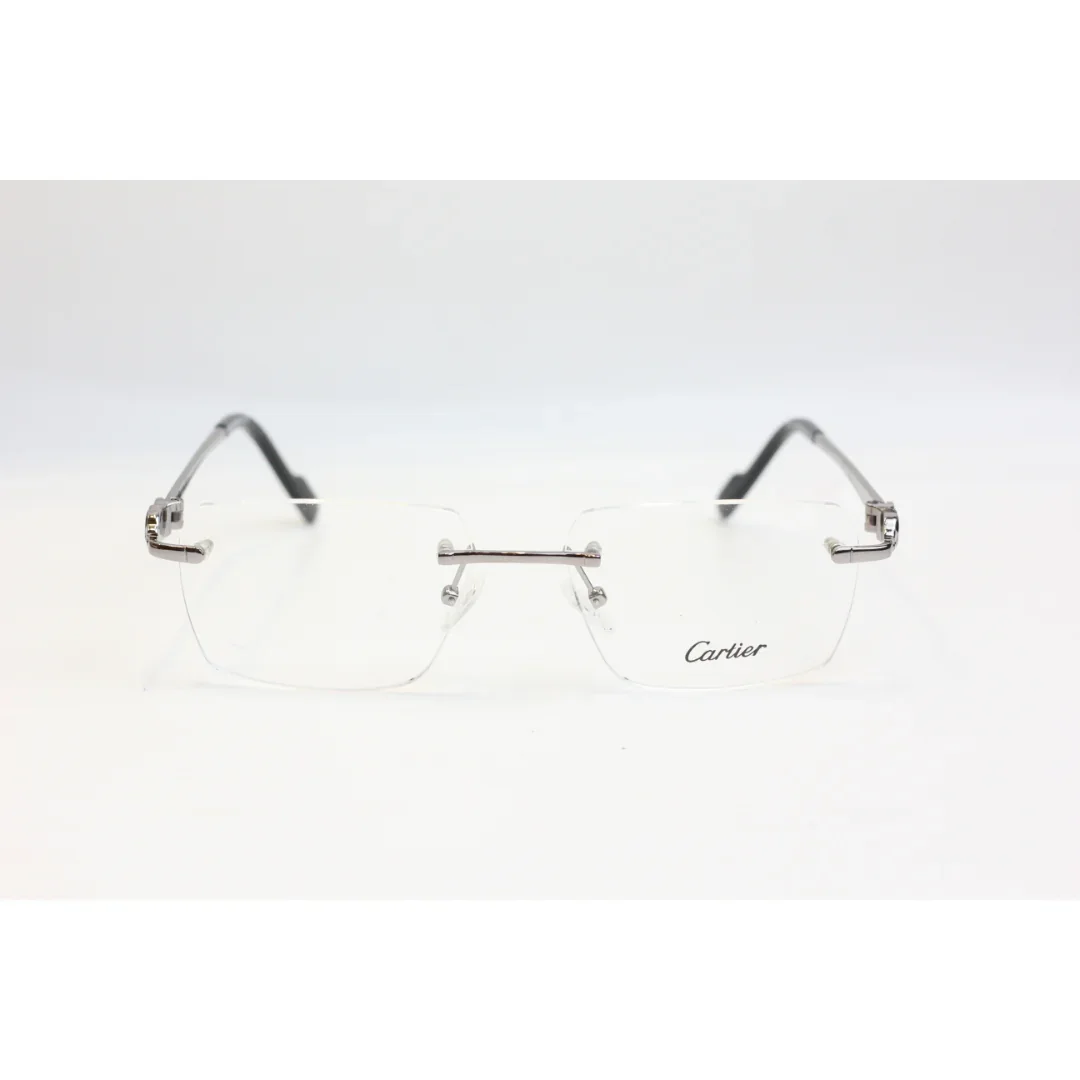 Cartier - 25664 - Rimless - Metal - Rectangle - Premium Optics - Eyewear - Image 8