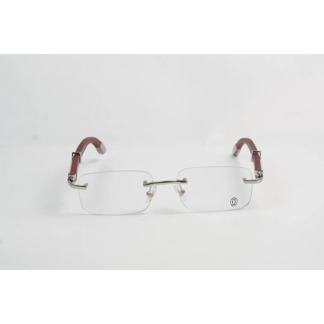 Cartier - 81339140 - Wooden - Rimless - Metal - Rectangle - Premium Optics - Eyewear - Image 2