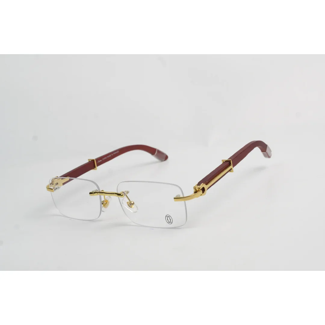 Cartier - 81339140 - Wooden - Rimless - Metal - Rectangle - Premium Optics - Eyewear - Image 4