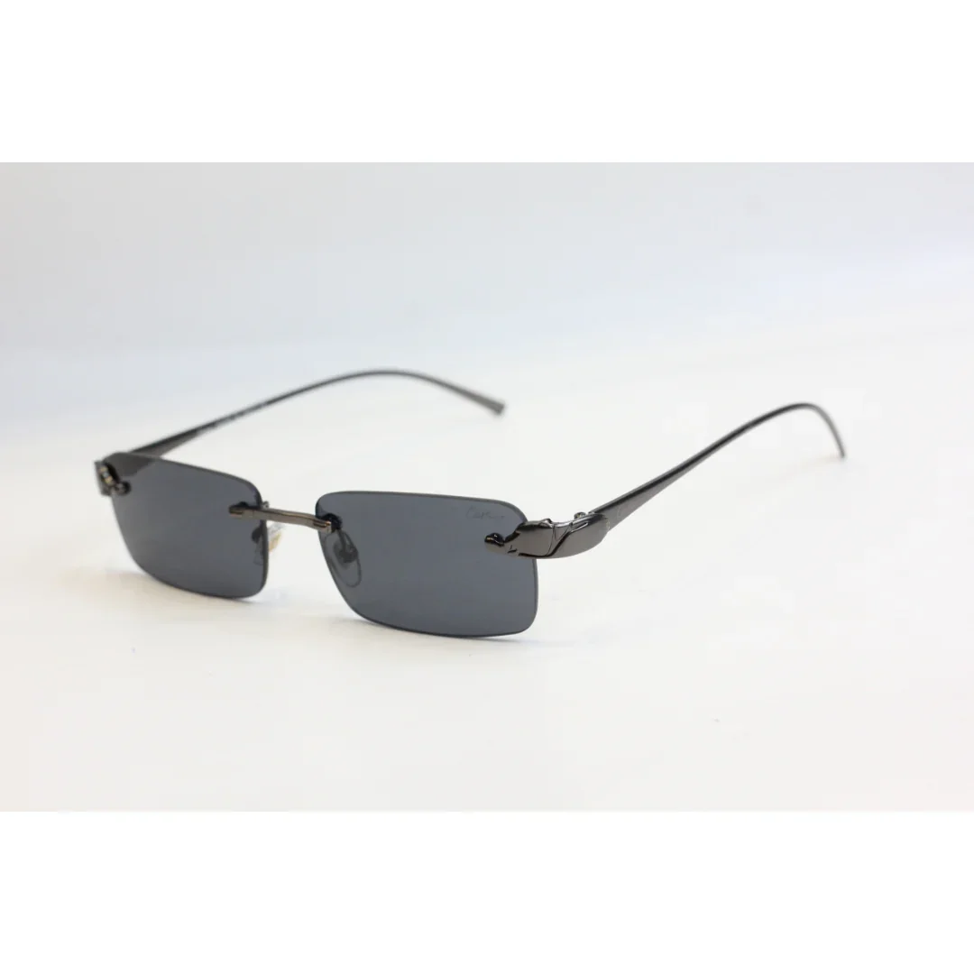 Cartier - CR12 - Slim - Vintage - Rimless - Metal - Rectangle - Sunglasses - Eyewear