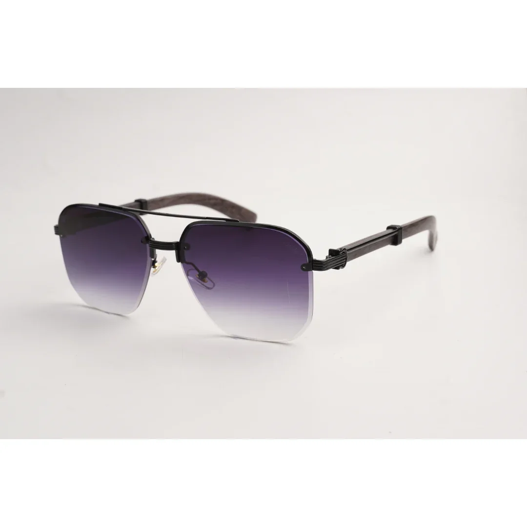 Cartier - CT0369S - Wooden Texture - Metal - Aviator Round - Sunglasses - Eyewear - Image 4