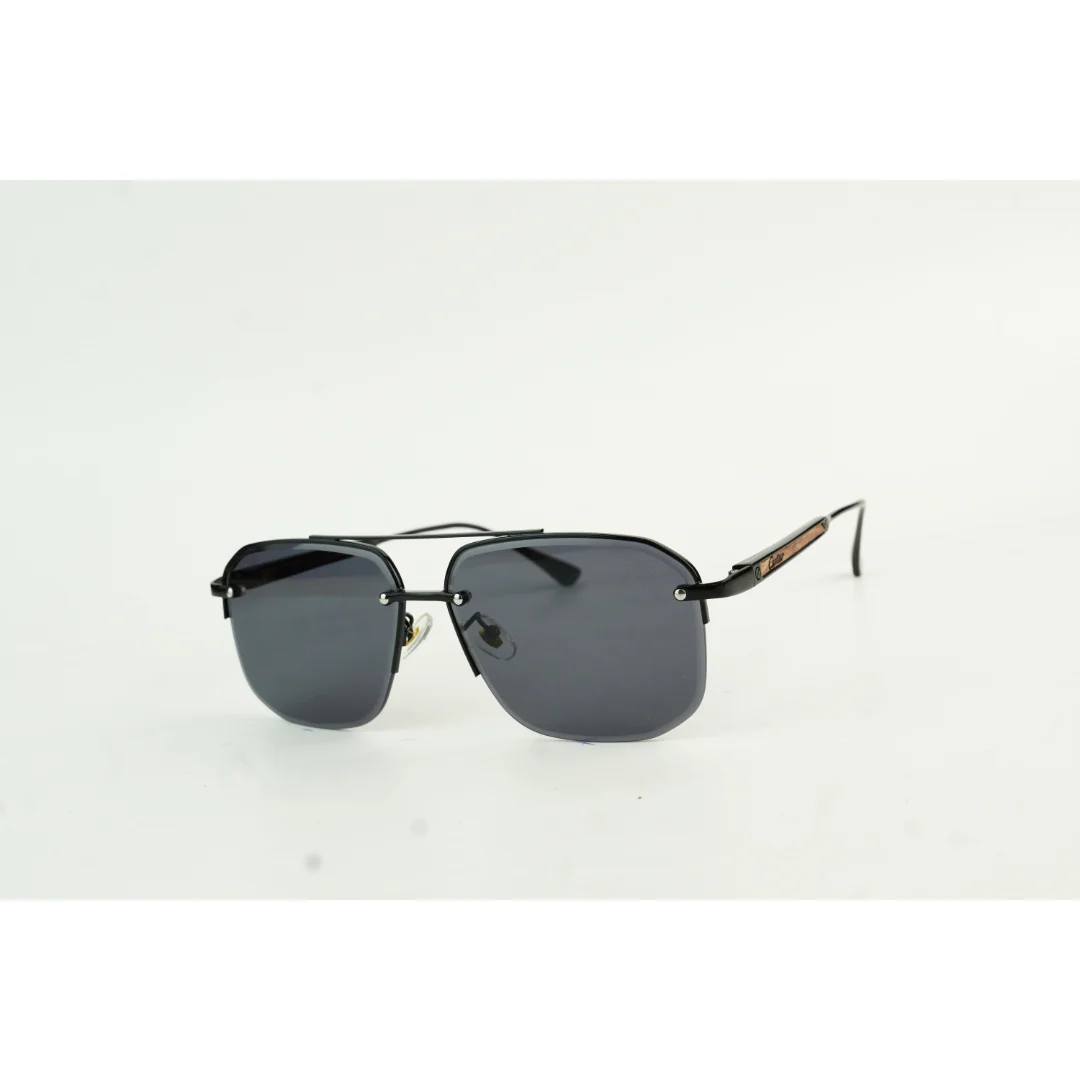 Cartier - CT0388 - Half Rim - Metal - Rectangle - Sunglasses - Eyewear - Image 4