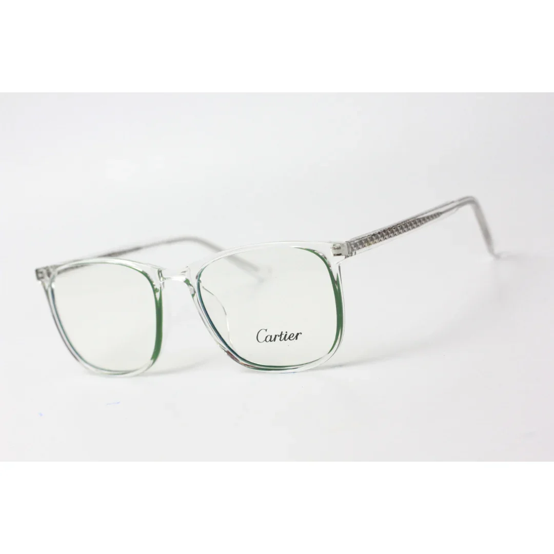 Cartier - Glow Rim - 1880 - White Transparent - Acetate - Square - Optics - Eyewear