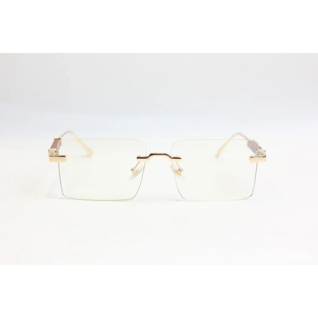 Cartier - R11 - Transparent White - Golden - Rimless - Metal - Rectangle - Optics - Eyewear - Image 2