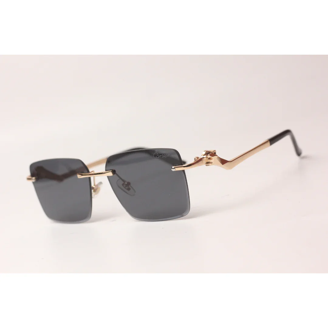Cartier - R22 - Golden - Rimless - Metal - Rectangle - Sunglasses - Eyewear