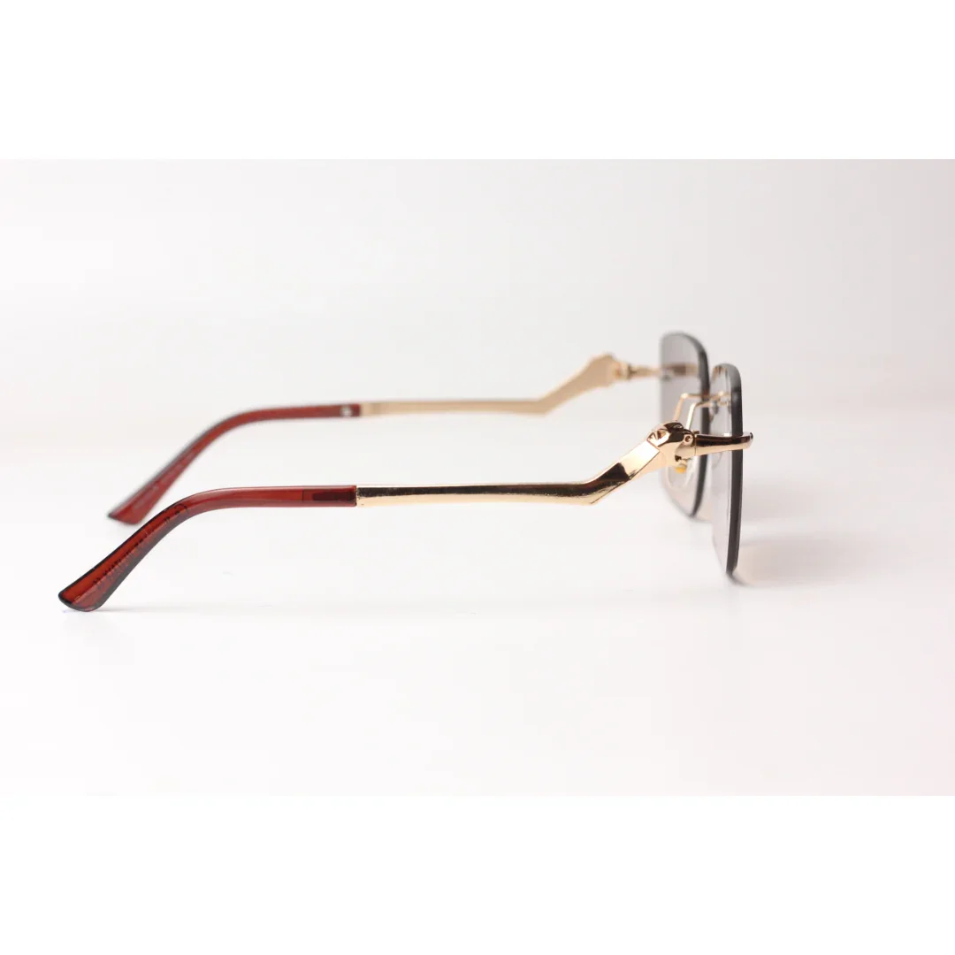 Cartier - R22 - Golden - Rimless - Metal - Rectangle - Sunglasses - Eyewear - Image 6