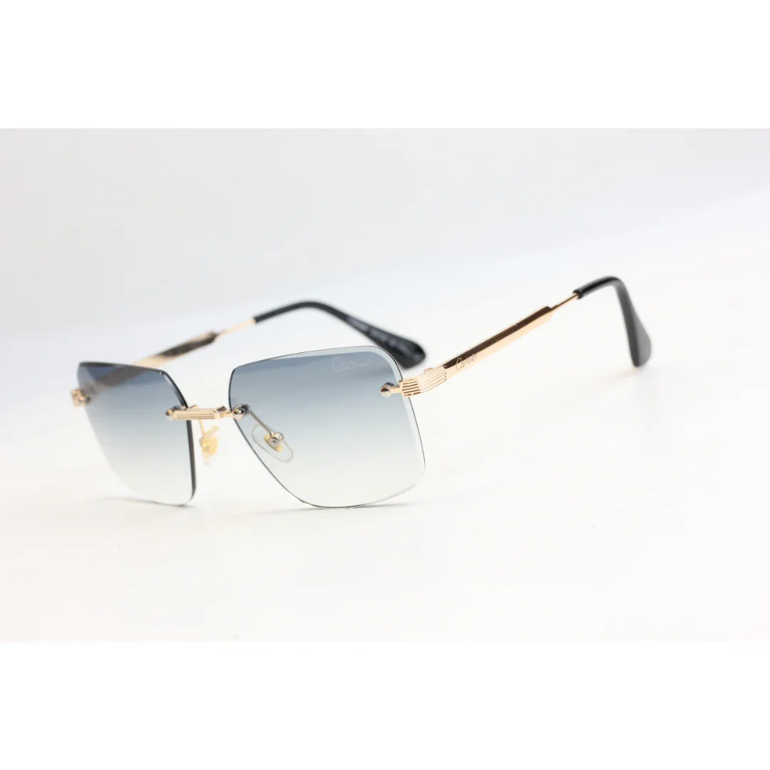 Cartier - R78 - Golden - Rimless - Metal - Rectangle - Sunglasses - Eyewear - Image 10