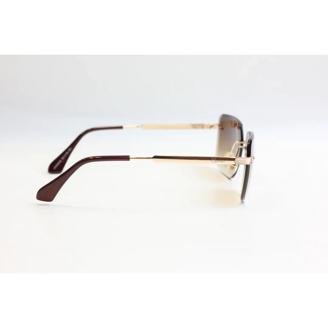 Cartier - R78 - Golden - Rimless - Metal - Rectangle - Sunglasses - Eyewear - Image 6