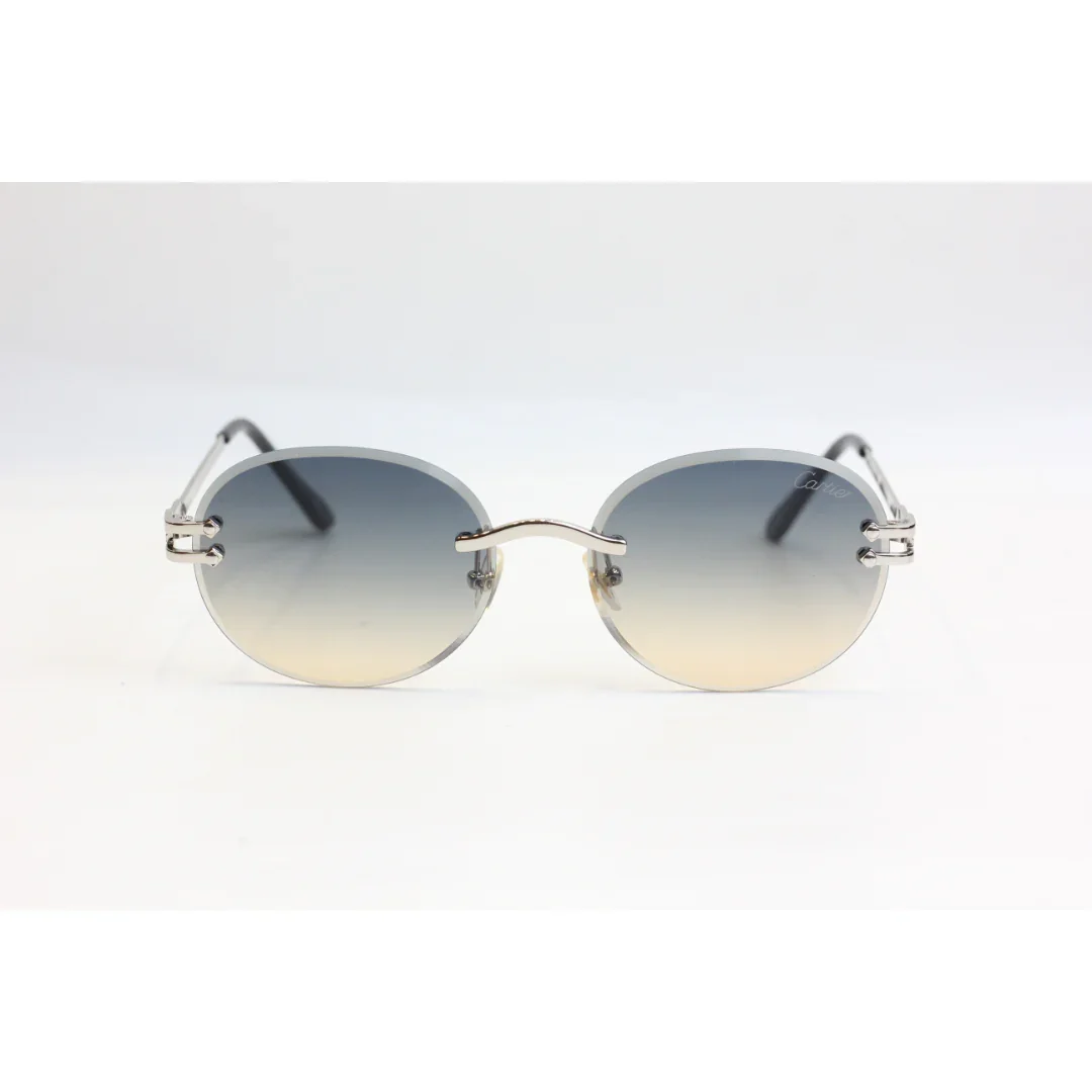 Cartier - R99 - Rimless - Metal - Round - Sunglasses - Eyewear - Image 2