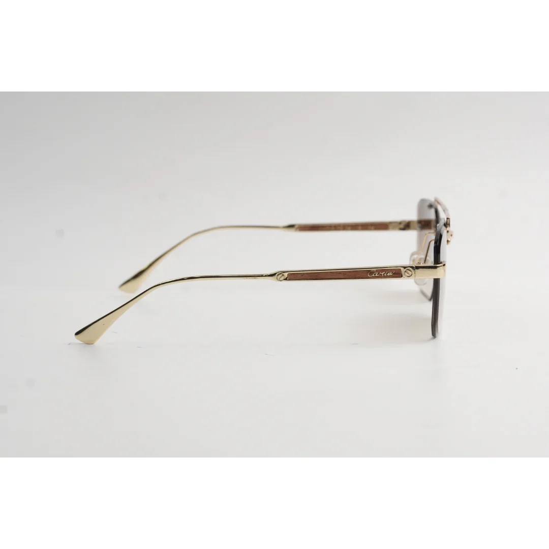 Cartier - RM90 - Border - Golden - Double Bridge - Rimless - Metal - Rectangle - Sunglasses - Eyewear - Image 15