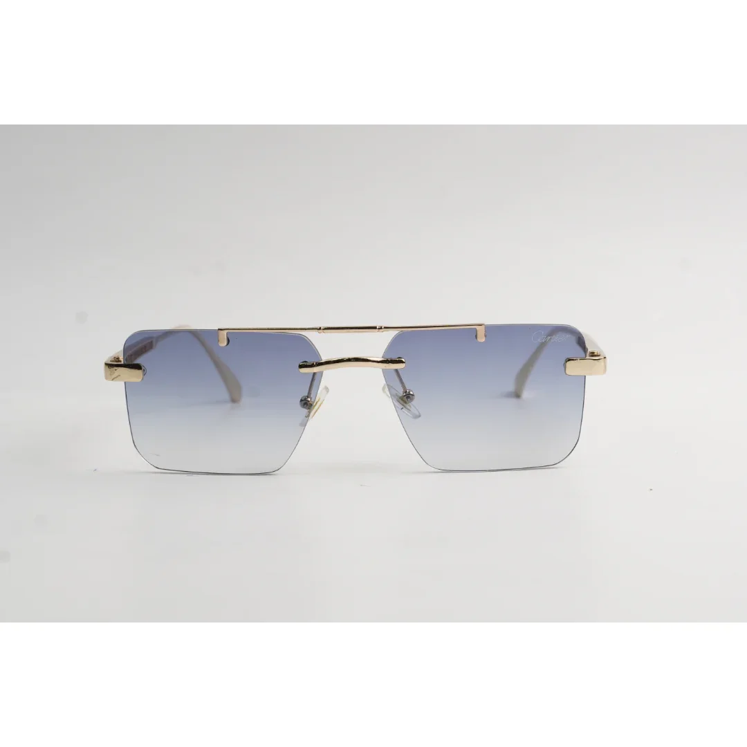 Cartier - RM90  - Classic - Golden - Double Bridge - Rimless - Metal - Rectangle - Sunglasses - Eyewear - Image 11
