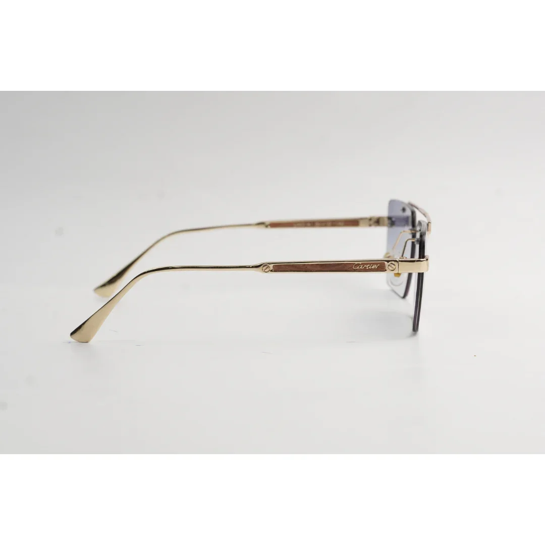 Cartier - RM90  - Classic - Golden - Double Bridge - Rimless - Metal - Rectangle - Sunglasses - Eyewear - Image 12