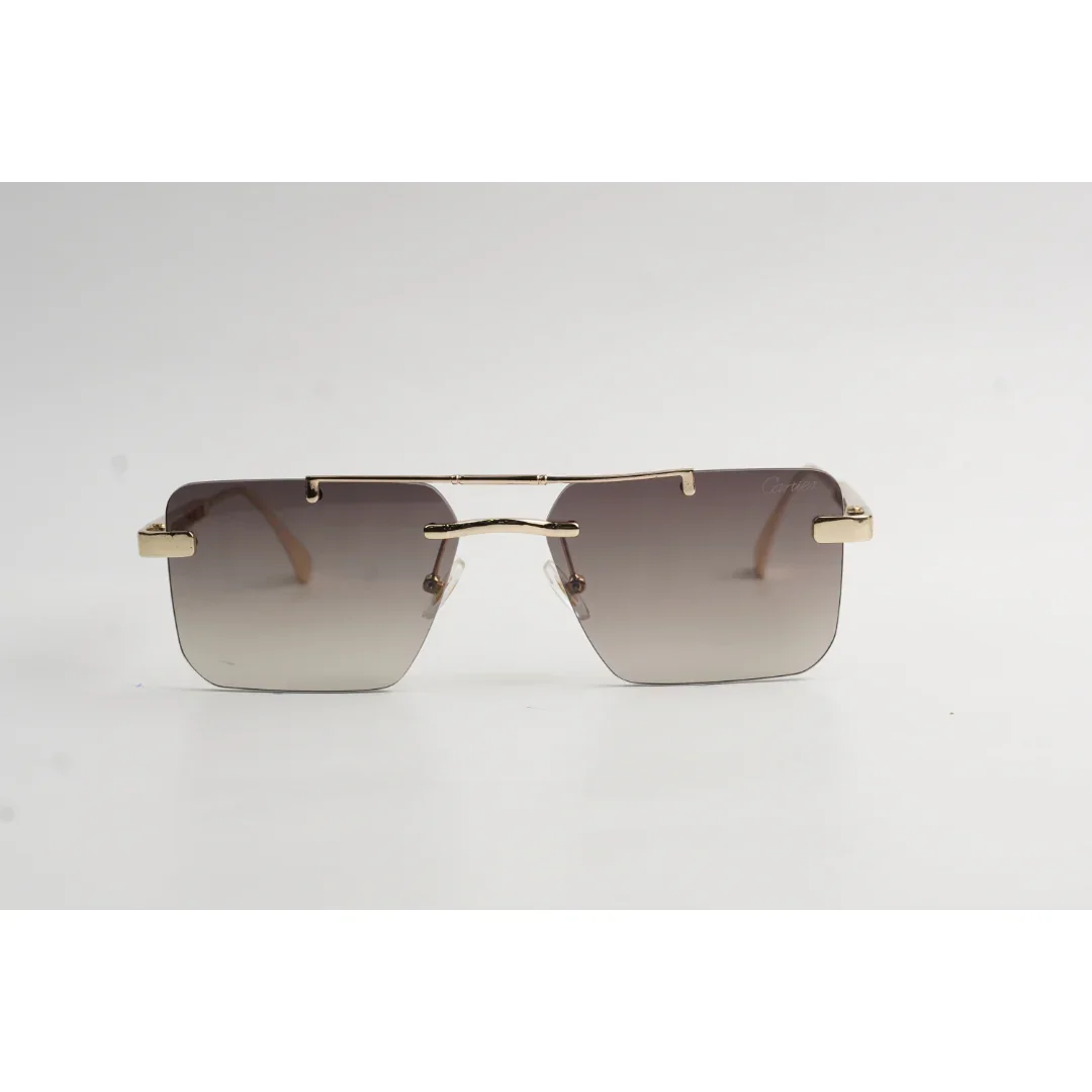 Cartier - RM90  - Classic - Golden - Double Bridge - Rimless - Metal - Rectangle - Sunglasses - Eyewear - Image 14