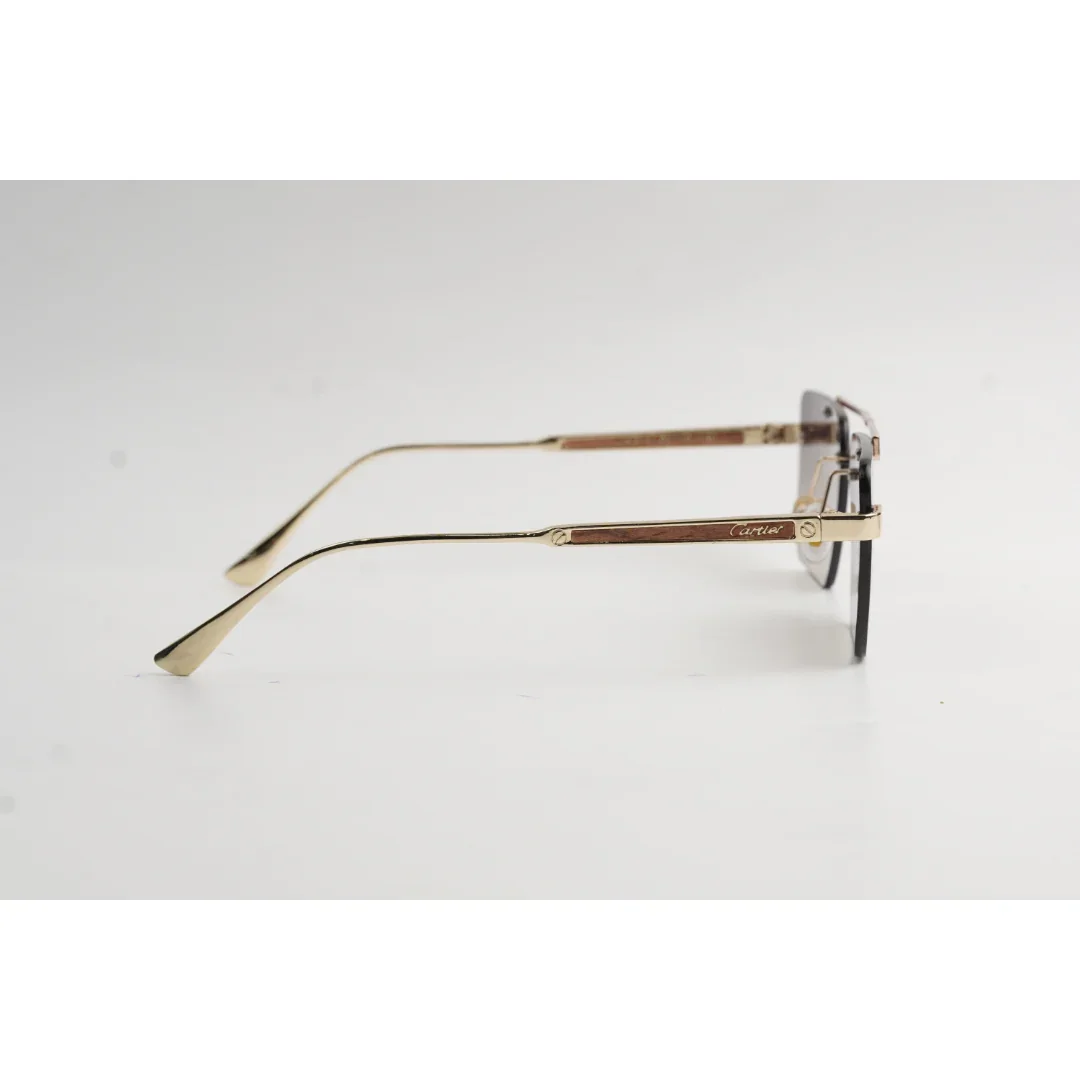 Cartier - RM90  - Classic - Golden - Double Bridge - Rimless - Metal - Rectangle - Sunglasses - Eyewear - Image 15