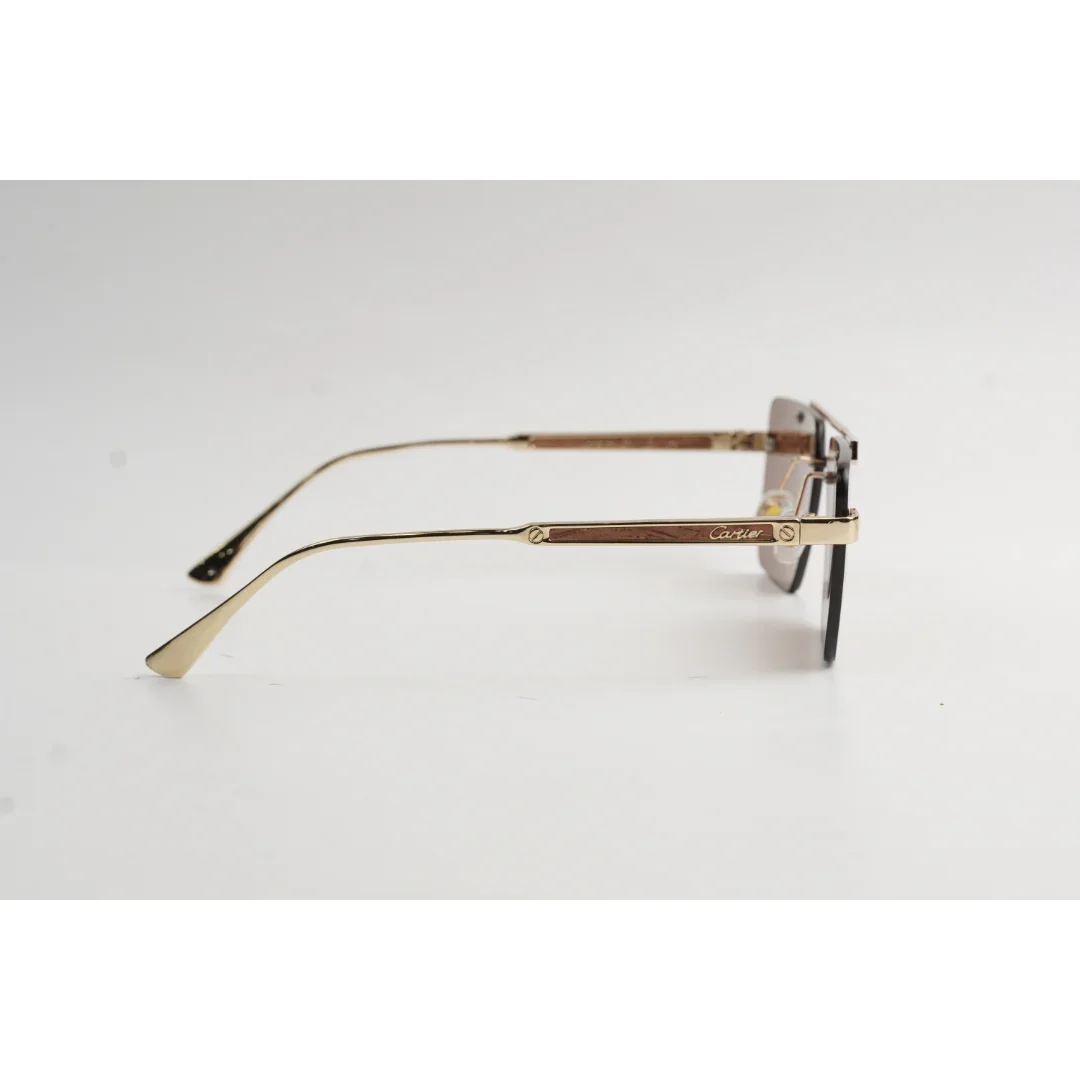Cartier - RM90  - Classic - Golden - Double Bridge - Rimless - Metal - Rectangle - Sunglasses - Eyewear - Image 18