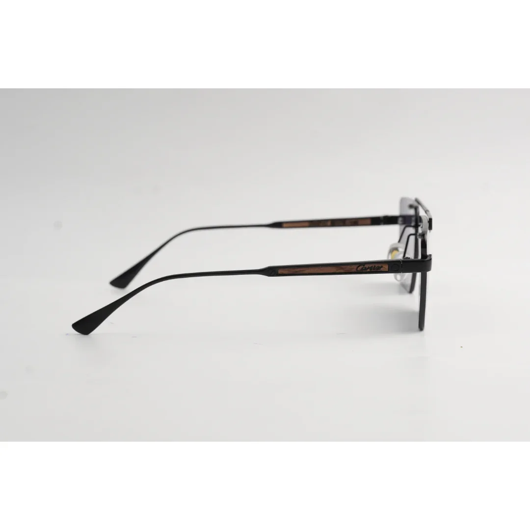 Cartier - RM90  - Classic - Golden - Double Bridge - Rimless - Metal - Rectangle - Sunglasses - Eyewear - Image 6