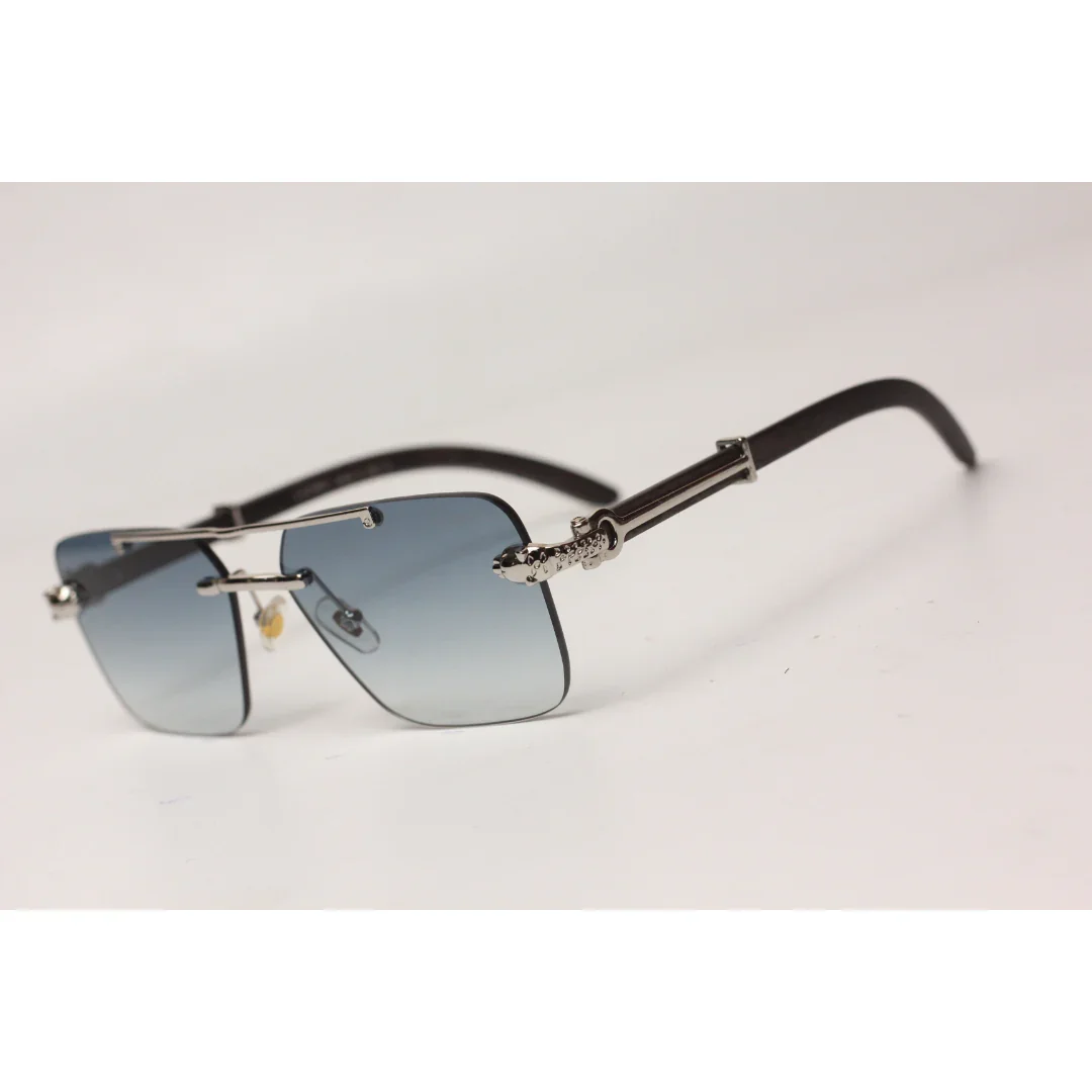 Cartier - RR41 - Double Bridge - Rimless - Metal - Rectangle - Sunglasses - Eyewear - Image 10