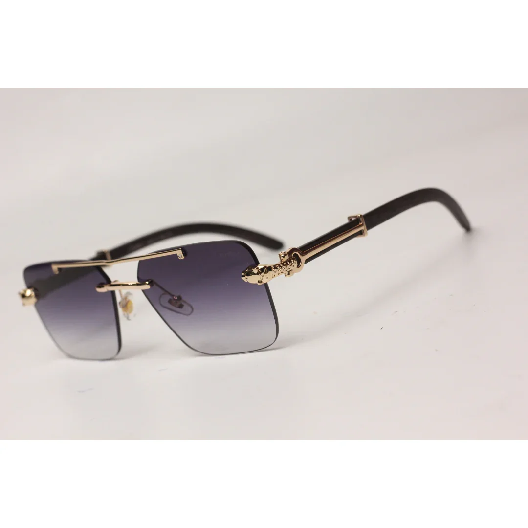 Cartier - RR41 - Double Bridge - Rimless - Metal - Rectangle - Sunglasses - Eyewear - Image 4