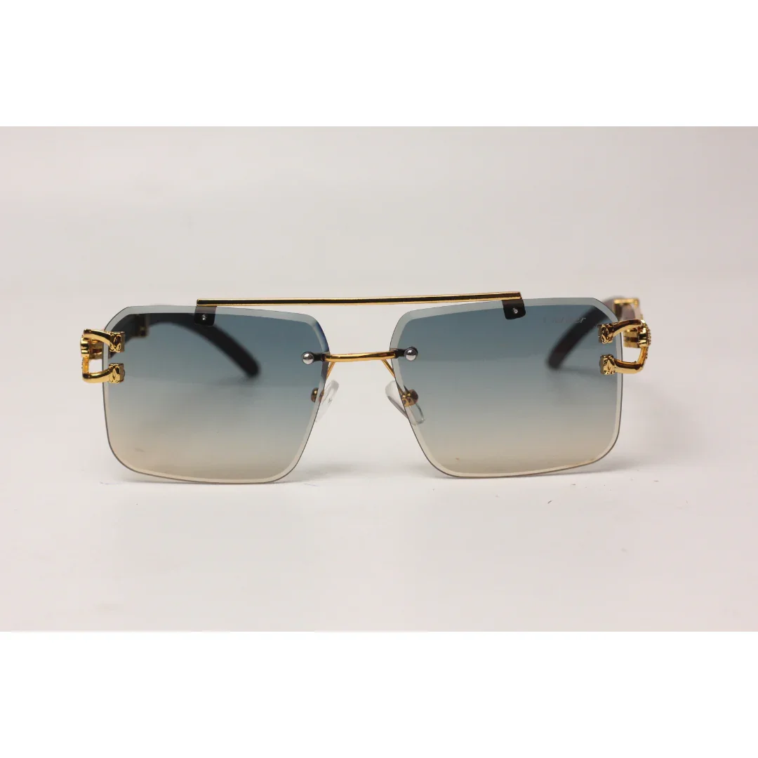 Cartier - RR42 - Golden - Double Bridge - Rimless - Metal - Square - Sunglasses - Eyewear - Image 14