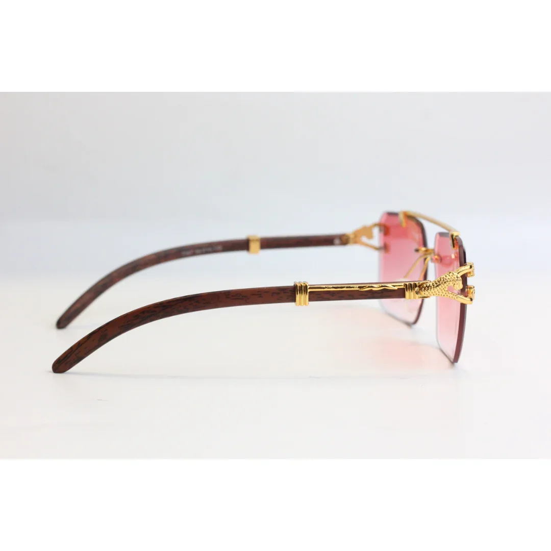 Cartier - RR42 - Golden - Double Bridge - Rimless - Metal - Square - Sunglasses - Eyewear - Image 18