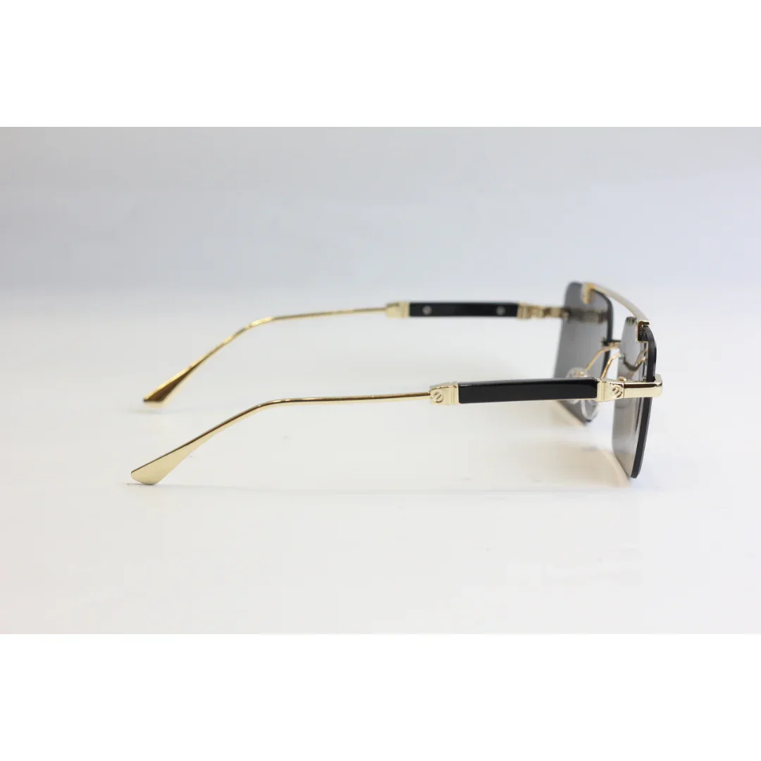 Cartier - RR65 - Black - Golden - Rimless - Metal - Rectangle - Sunglasses - Eyewear - Image 3