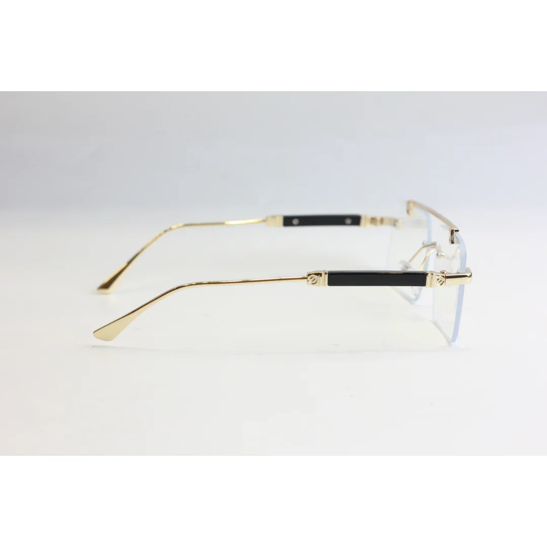 Cartier - RR65 - Transparent - Golden - Rimless - Metal - Rectangle - Optics - Eyewear - Image 3