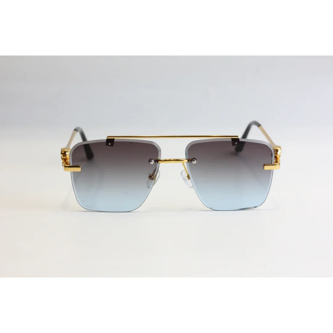 Cartier - RR69 - Golden - Rimless - Metal - Double Bridge - Square - Sunglasses - Eyewear - Image 5