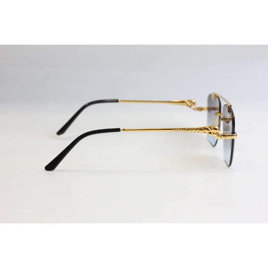 Cartier - RR69 - Golden - Rimless - Metal - Double Bridge - Square - Sunglasses - Eyewear - Image 6
