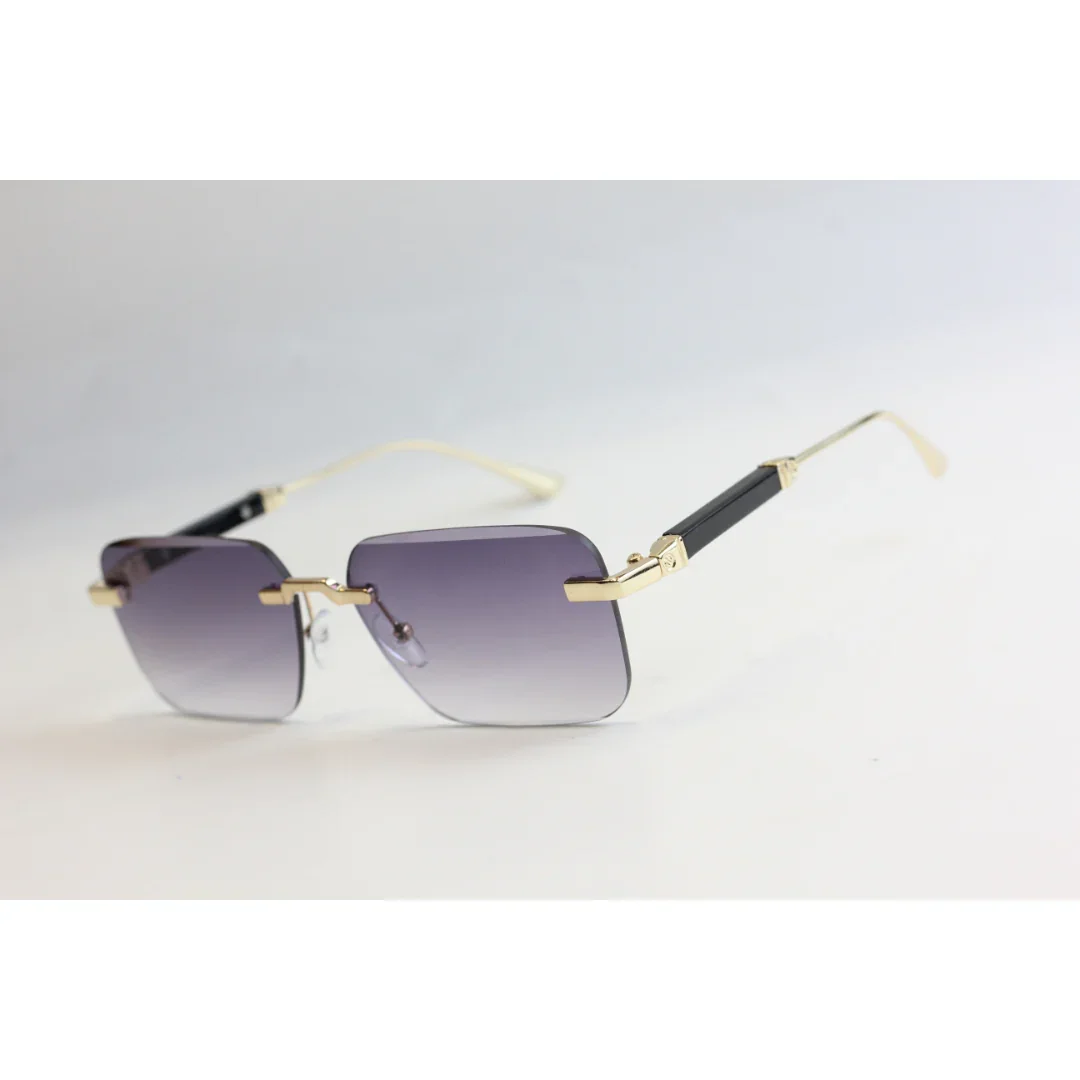 Cartier - RR70 - Golden - Rimless - Metal - Rectangle - Sunglasses - Eyewear