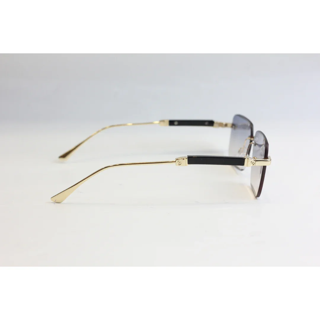 Cartier - RR70 - Golden - Rimless - Metal - Rectangle - Sunglasses - Eyewear - Image 6