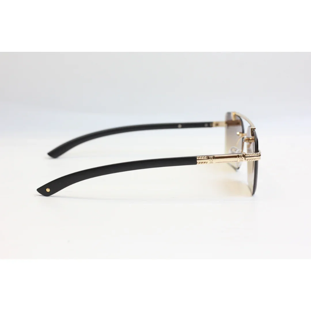 Cartier - RR72 - Golden - Rimless - Metal - Double Bridge - Rectangle - Sunglasses - Eyewear - Image 6