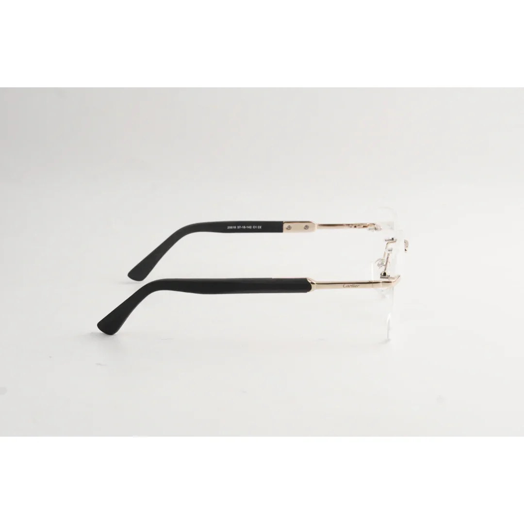 Cartier - S25168  - Wooden - Rimless - Metal - Round - Premium Optics - Eyewear - Image 3