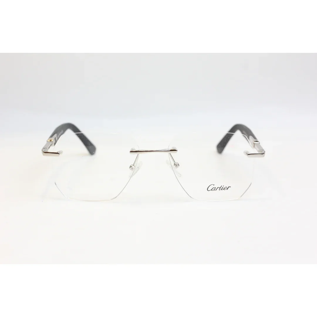Cartier - S25168  - Wooden - Rimless - Metal - Round - Premium Optics - Eyewear - Image 8
