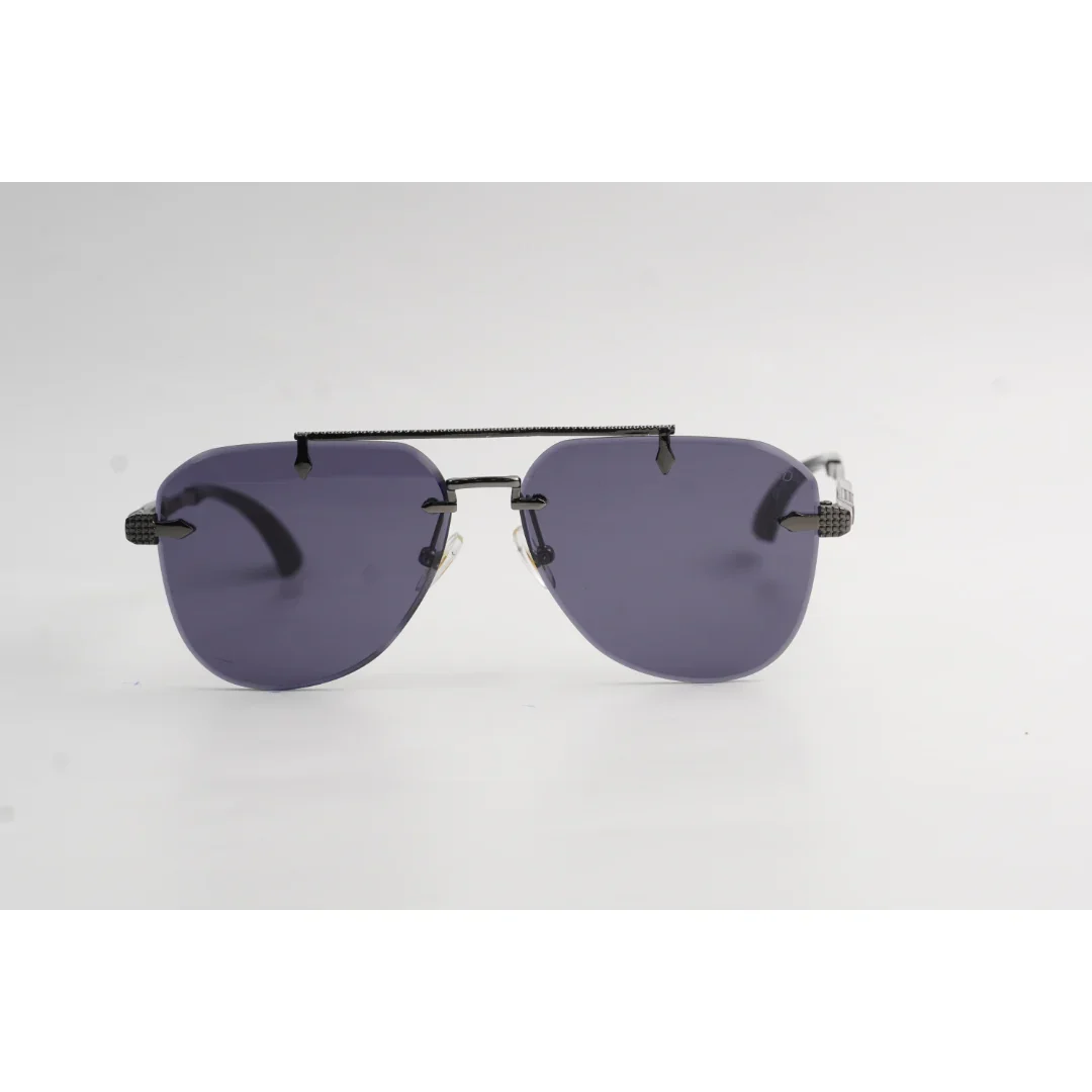 Chopard - R95 - Golden - Double Bridge - Rimless - Metal - Aviator Round - Sunglasses - Eyewear - Image 14