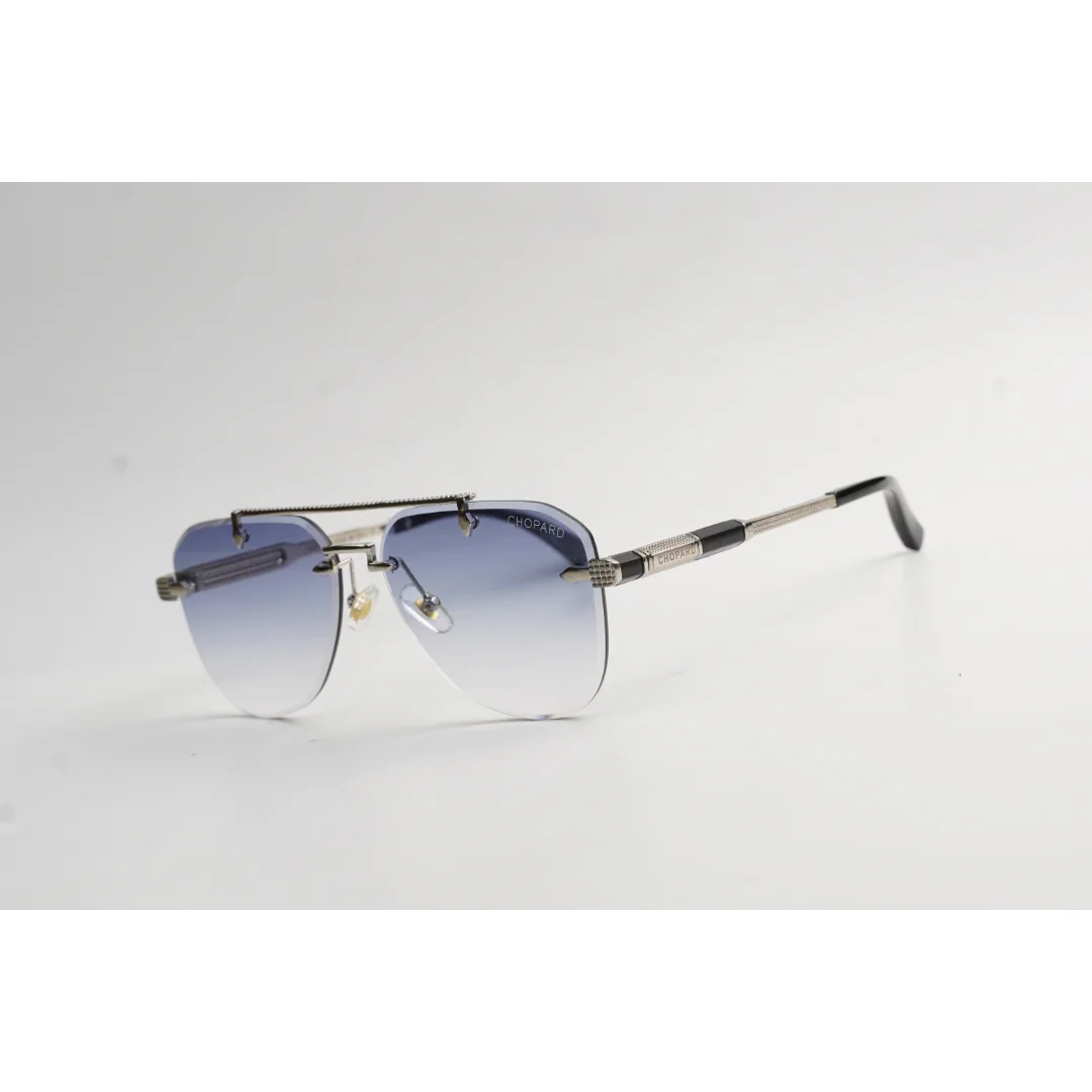 Chopard - R95 - Golden - Double Bridge - Rimless - Metal - Aviator Round - Sunglasses - Eyewear - Image 16