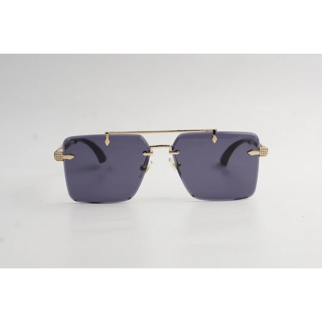 Chopard - R96 - Golden - Double Bridge - Rimless - Metal - Square - Sunglasses - Eyewear - Image 11