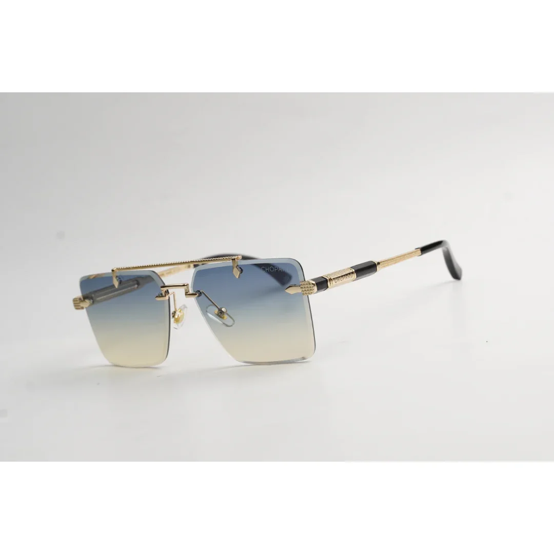 Chopard - R96 - Golden - Double Bridge - Rimless - Metal - Square - Sunglasses - Eyewear - Image 13