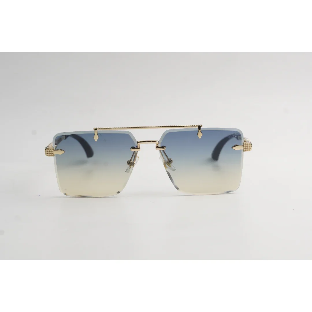 Chopard - R96 - Golden - Double Bridge - Rimless - Metal - Square - Sunglasses - Eyewear - Image 14