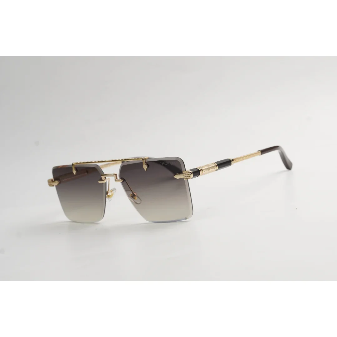 Chopard - R96 - Golden - Double Bridge - Rimless - Metal - Square - Sunglasses - Eyewear - Image 7