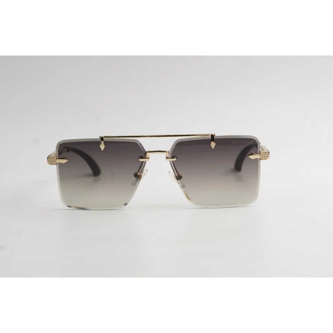 Chopard - R96 - Golden - Double Bridge - Rimless - Metal - Square - Sunglasses - Eyewear - Image 8